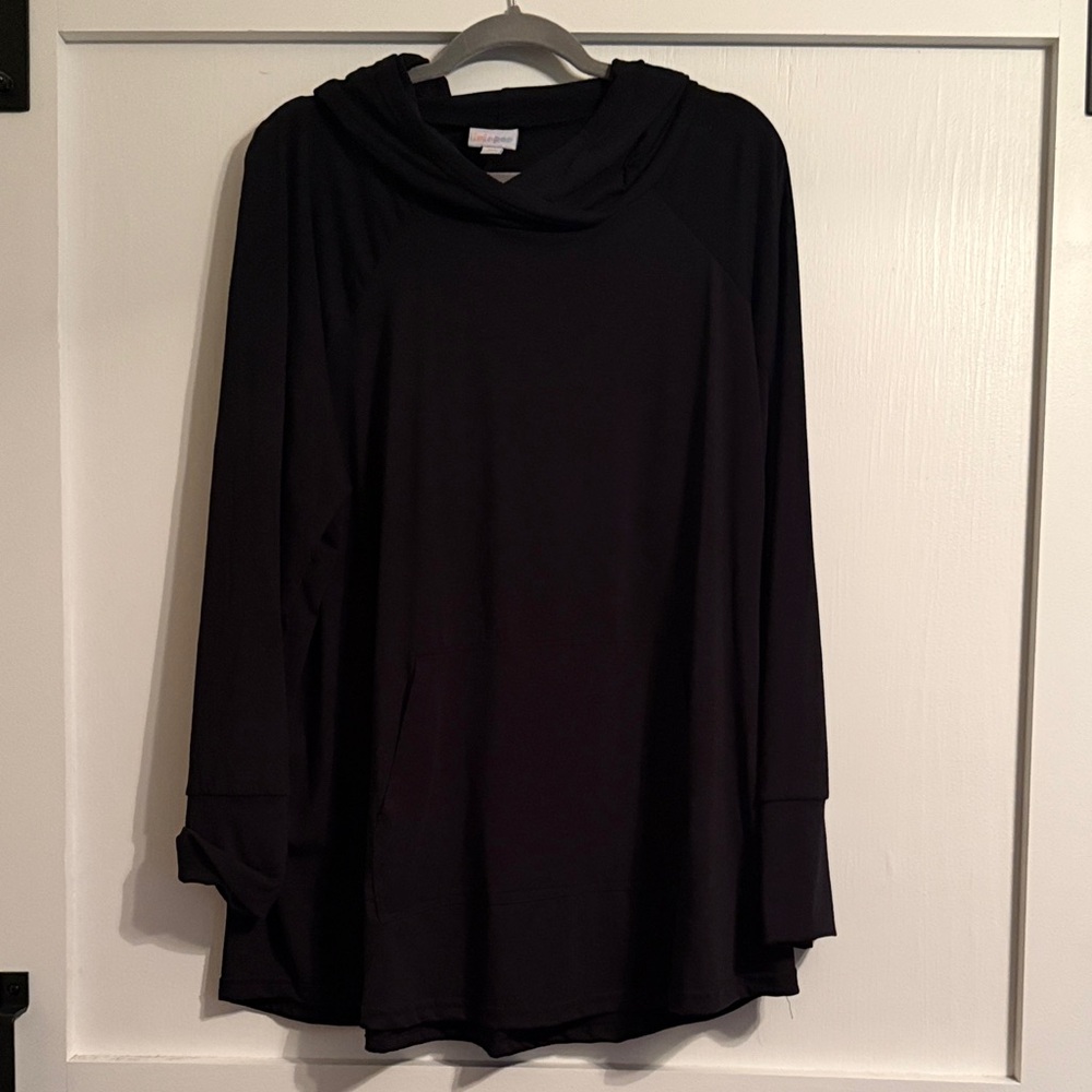LuLaRoe Amber Black Women's Hoodie Sweatshirt